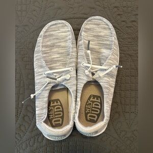 Hey Dude Light Gray Knit Shoes women’s